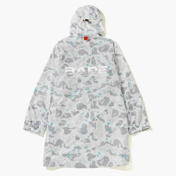 Bape Space Camo Long Hoodie Jacket White