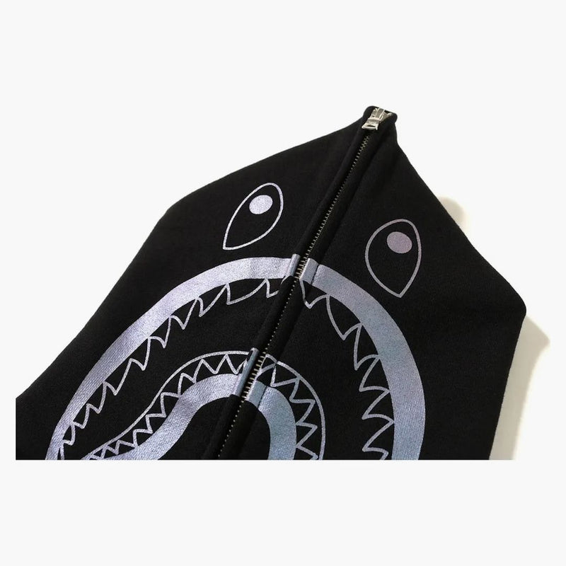 Bape Space Camo Shark Full Zip Hoodie Black