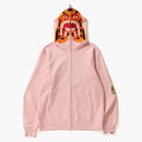 Bape Tiger Full Zip Color Embroidery Hoodie Pink