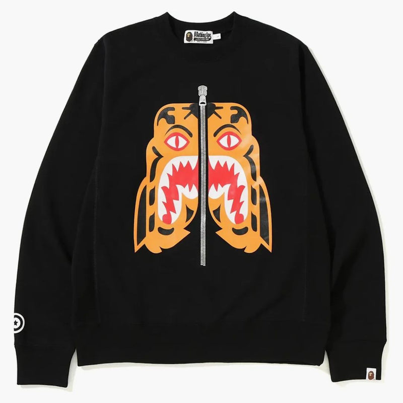 Bape Tiger Heavy Peso Creweck Black