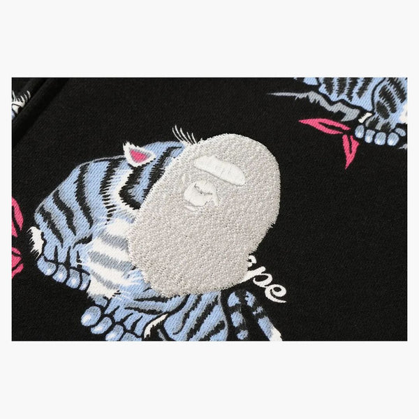 BAPE TIGER Patrón completo con capucha zip completa