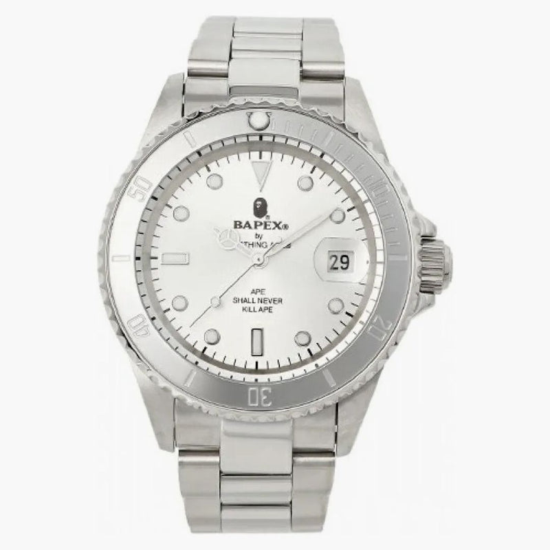 BAPE TYPE 1 BAPEX Watch Silver