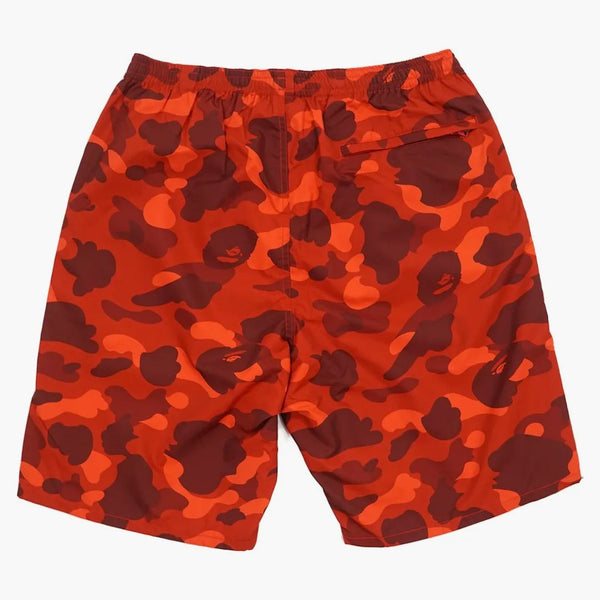 BAPE Ultimate Color Camo Beach Shorts Red