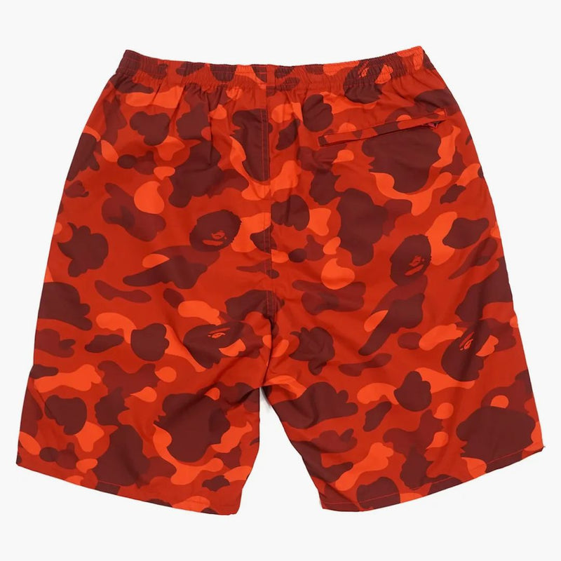 BAPE Ultimate Color Camo Beach Shorts Red