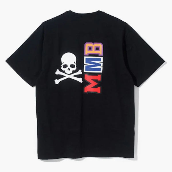 BAPE VS Mastermind Half Skull Half Shark Té de doble cara negro