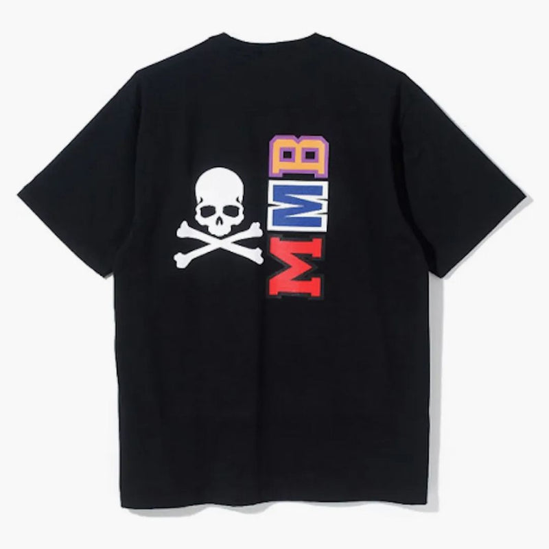BAPE VS Mastermind Half Skull Half Shark Té de doble cara negro