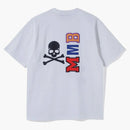 Bape VS Mastermind Half Skull Half Shark Double Sided Tee White