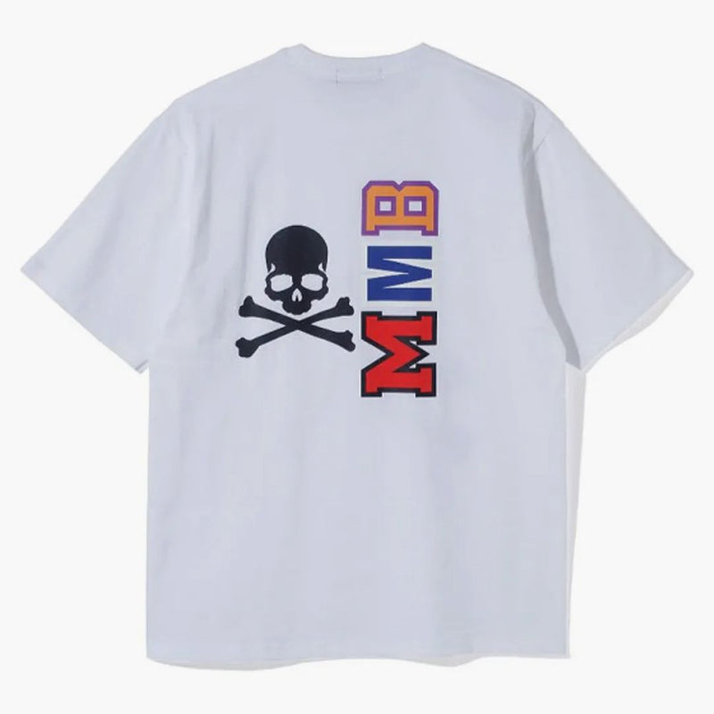 Bape VS Mastermind Half Skull Half Shark Double Sided Tee White