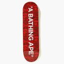 Bape XXV Cities Camo Skateboard Deck Red