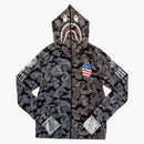 Bape X Adidas SB Shark Hoodie Black