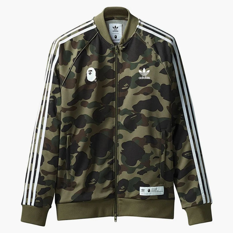 Bape X Adidas Adicolor Track Top Olive Cargo