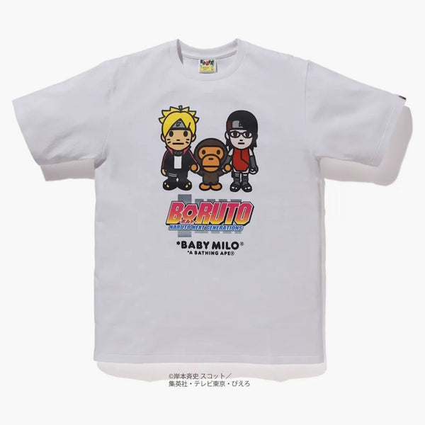 Bape X Boruto Milo #2 Tee White