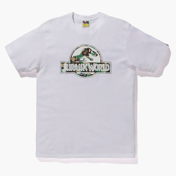Bape X Jurassic World Logo Tee White