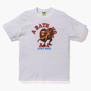 BAPE X JURASSIC WORLD RAPTOR College Tee White