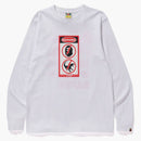 Bape X Jurassic World Warning Long Sleeve Tee White