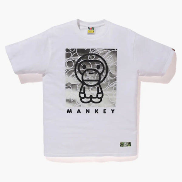 Bape X Mankey Baby Milo Tea White