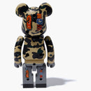 Bearbrick X Medicom 1st Camo Shark Superalloy Chogokin 200% Bearbrick Yellow