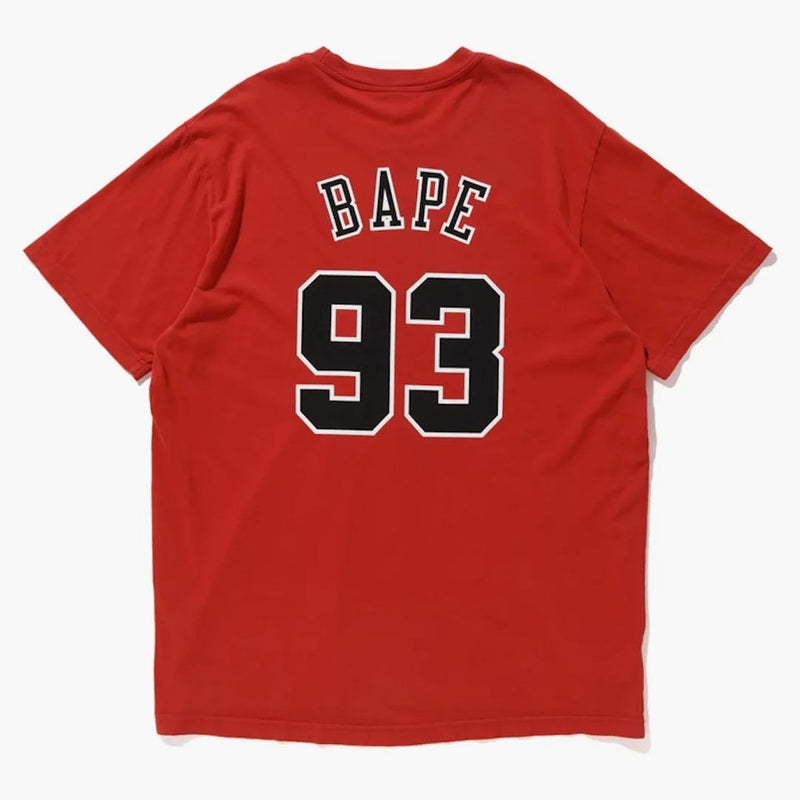 Bape X Mitchell & Ness Bulls Tea Red