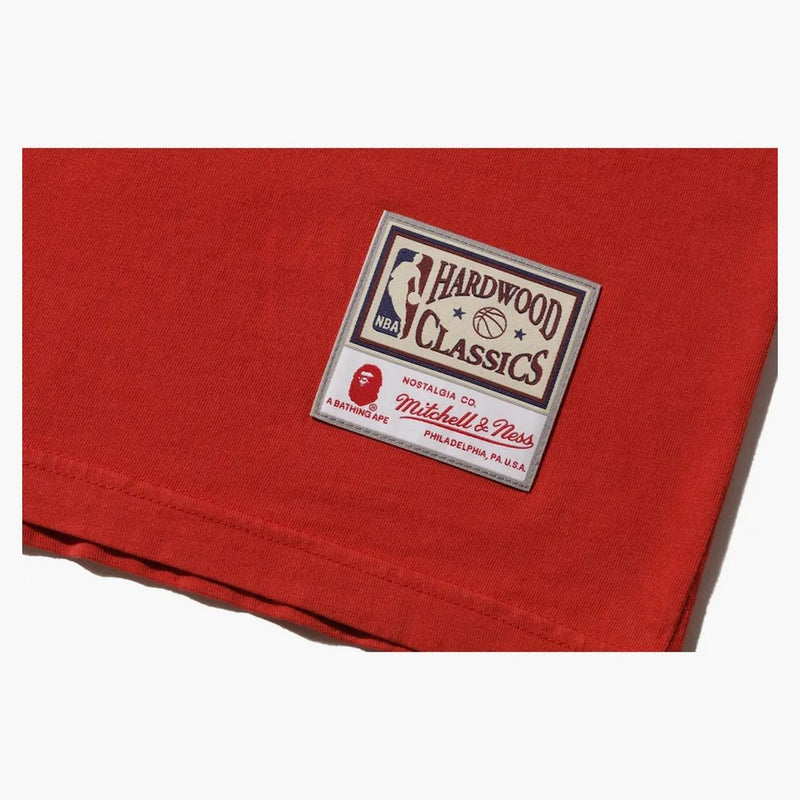 Bape X Mitchell & Ness Bulls Tea Red
