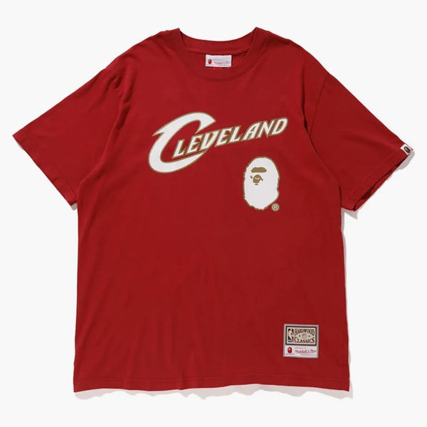 Bape X Mitchell & Ness Cavs Tea Burgundy