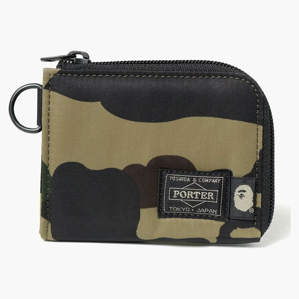 Bape X Porter 1st Camo Mini Wallet Green