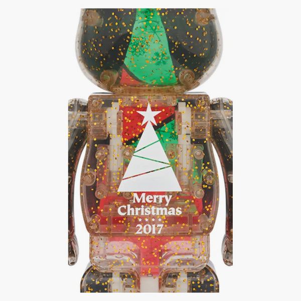 Bearbrick 2017 Xmas vitráže stromu Ver. 2 100% a 400% sada černá