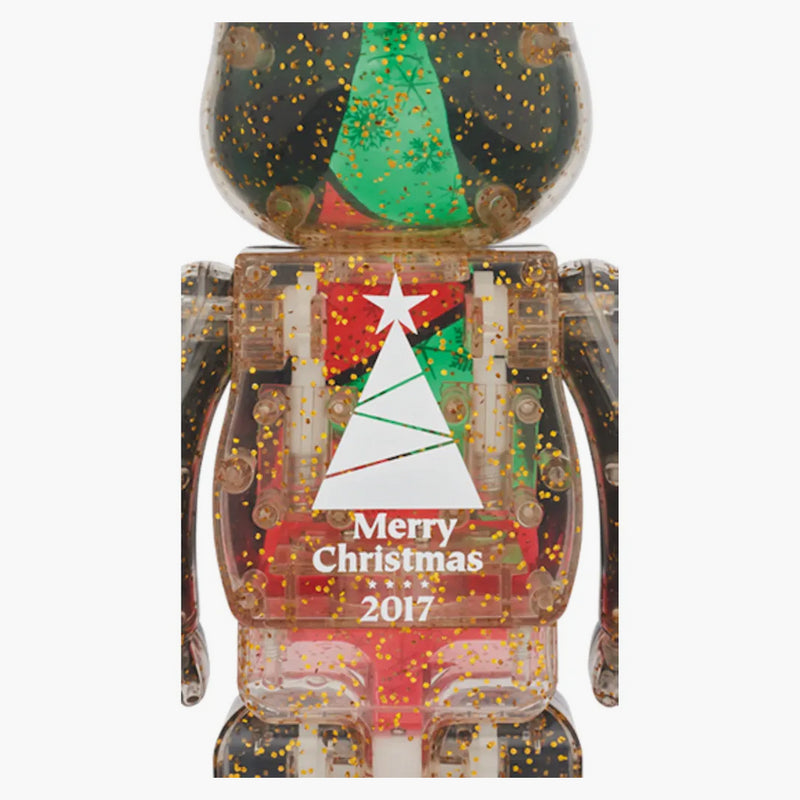 Bearbrick 2017 Xmas vitráže stromu Ver. 2 100% a 400% sada černá