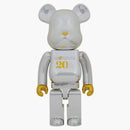 Bearbrick 20th Anniversary 1000% Gold & Silver Chrome Ver.