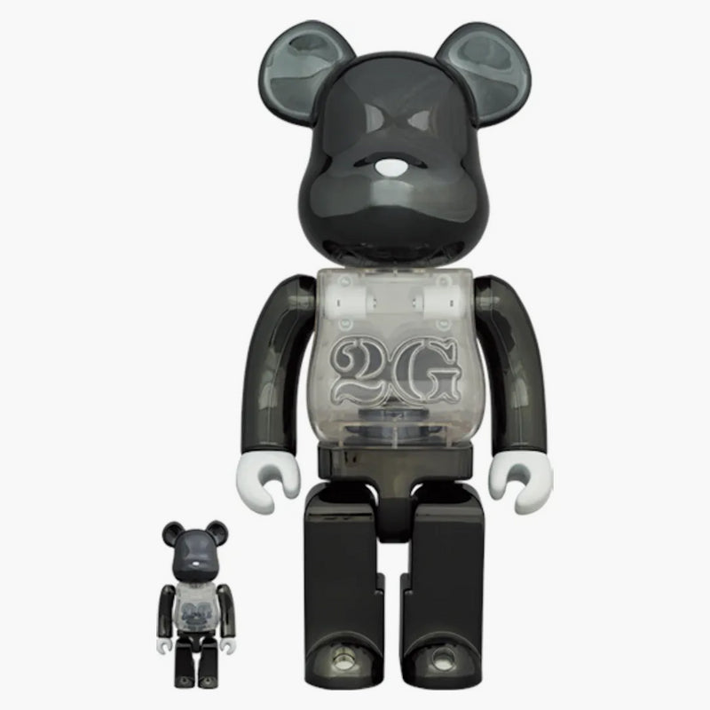 Bearbrick 2G esclusivo 2G Black Chrome 100% e 400% Set