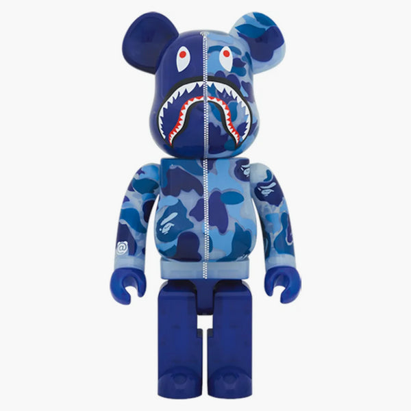Bearbrick X Bape Abc Camo Shark 1000% Clear Blue