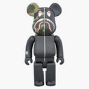 Bearbrick a koupací lidoop 1. camo žralok 400% černý