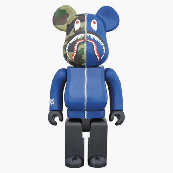 Bearbrick A Bathing Ape 1st Camo Shark 400% Blue