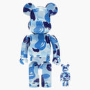 Bearbrick a koupací lidoop ABC camo 100% & 400% sada modrá