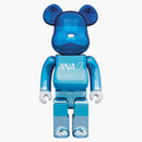Bearbrick Ana Chrome Gradation 100% & 400% Set Blue