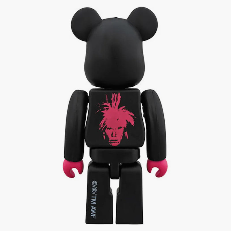 Bearbrick Andy Warhol Designcon 100% černá/růžová