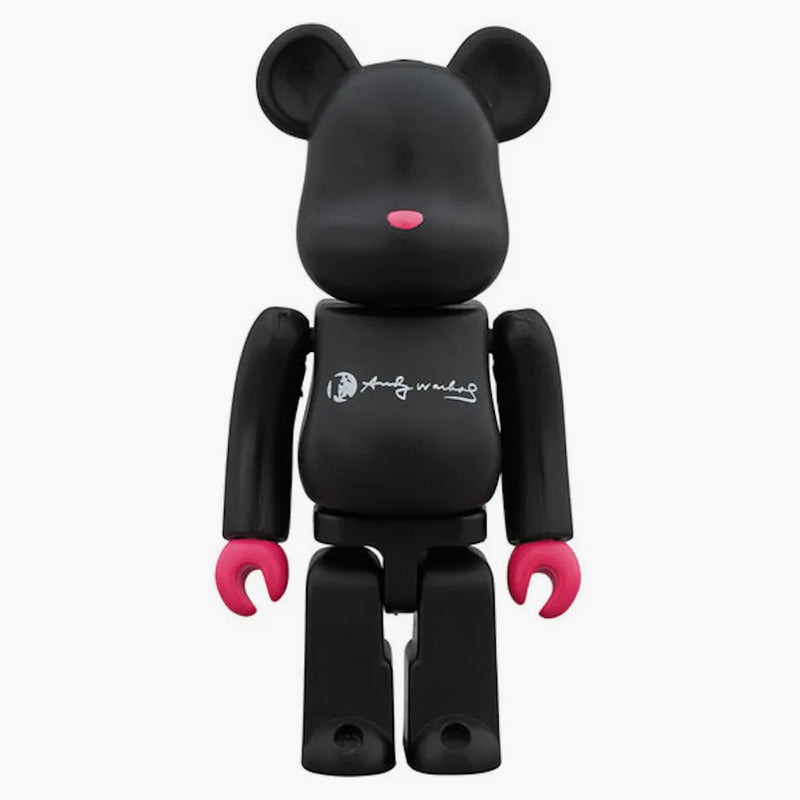 Bearbrick Andy Warhol Designcon 100% černá/růžová