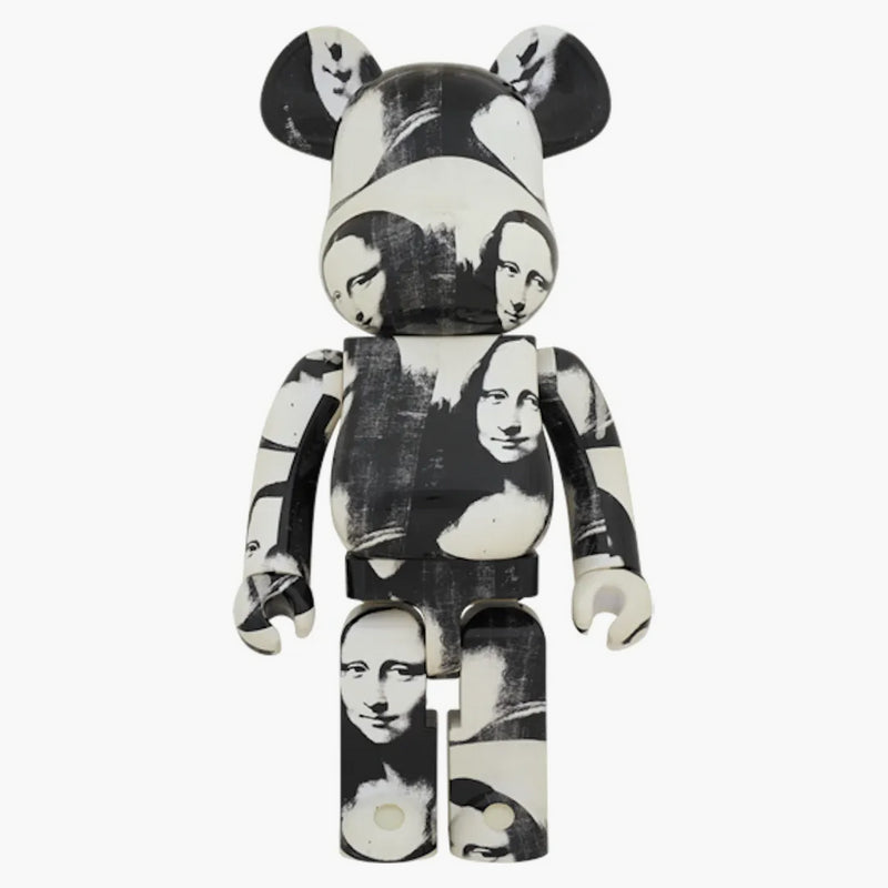 Bearbrick Andy Warhol "double Mona Lisa" 1000% White/black