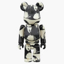 Bearbrick Andy Warhol "Double Mona Lisa" 100% & 400% Set White/Black
