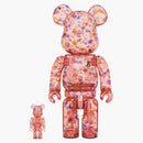 Bearbrick Anrealage (Clear Red Ver.) 100% & 400% Set Red