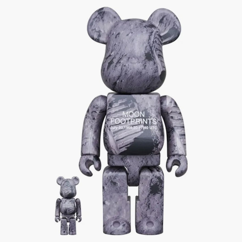 Bearbrick Apollo 11 Moon Footprints 100% & 400% Set