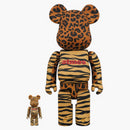 Bearbrick Atmos Animal 100% e 400% Set Orange