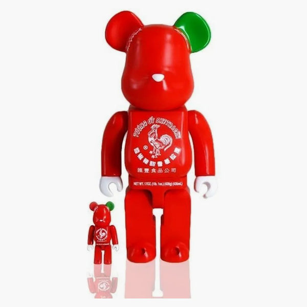 Bearbrick Bait x Medicom X Sriracha 100% & 400% Set Red