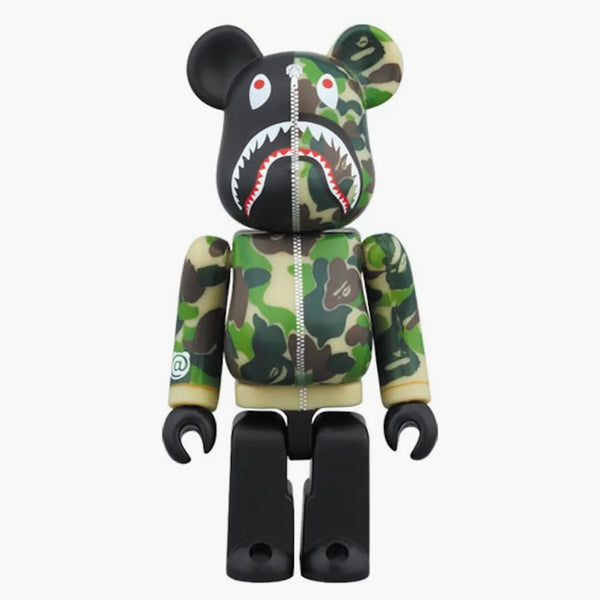Bearbrick Bape Camo Shark Hoodie 10 -årsjubileum 1 Grönt