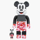 Bearbrick Bape Mickey Mouse 100% & 400% Set Black/Red Camo