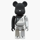 Bearbrick Blvck Scale X CLS 100% & 400% set Silver/Black