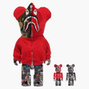 Bearbrick Bape Legacy Camo Shark 100% & 400% Set Red