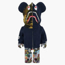 Bearbrick Bape (R) Legacy Camo Shark 1000% Navy