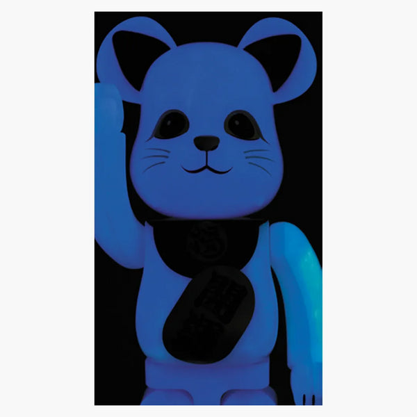 Bearbrick Beckoning Cat Gitd 400% Blue