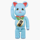 Bearbrick hace señas a Cat Gitd 400% Blue
