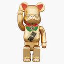 Bearbrick Beckoning Cat Gilded 400% Gold